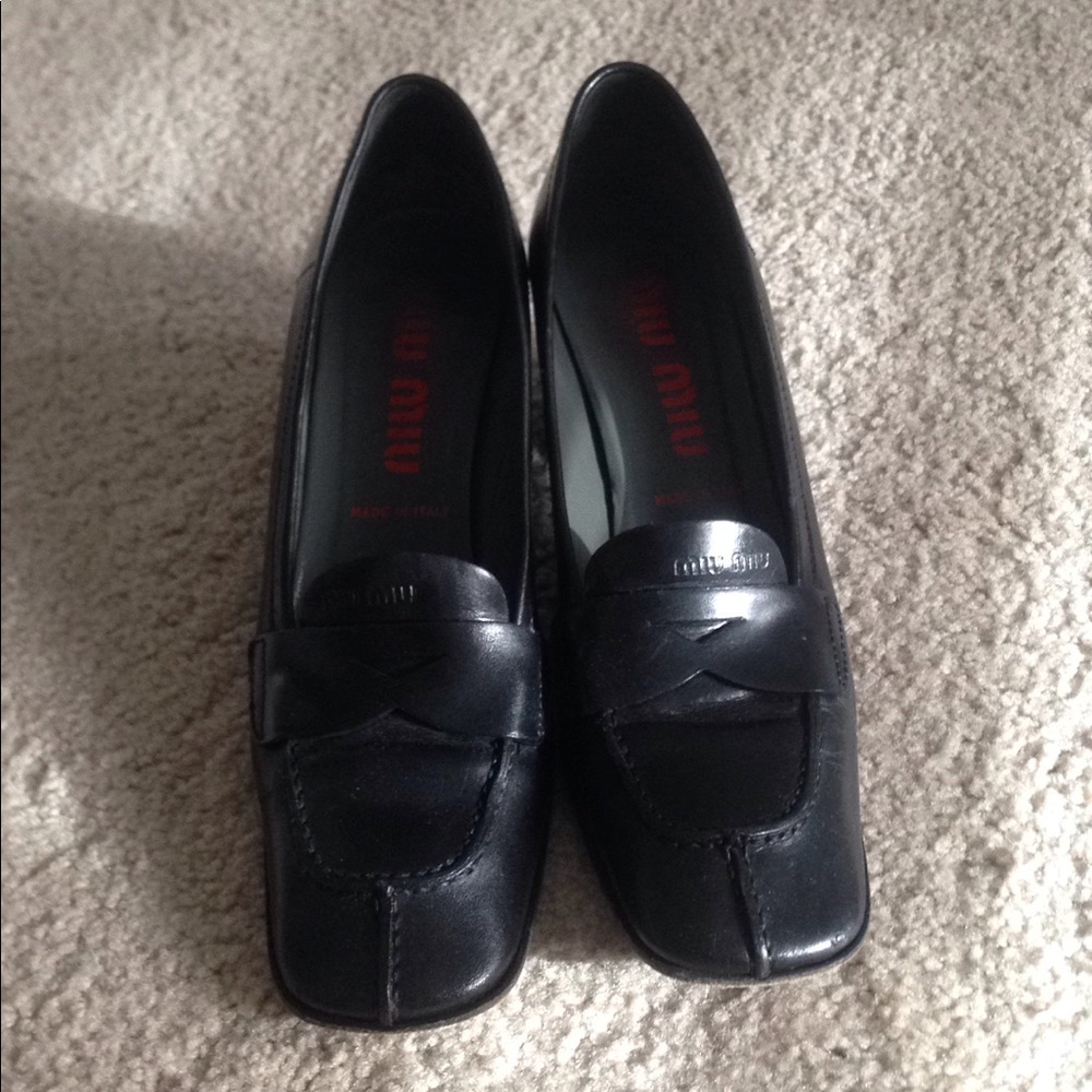 Vintage Miu Miu Square Toe Heels
